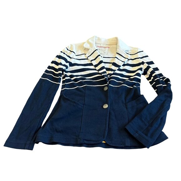 Cartonnier Anthropologie Striped Knit Blazer Jacket Stretch Size Small Women's - Picture 1 of 9